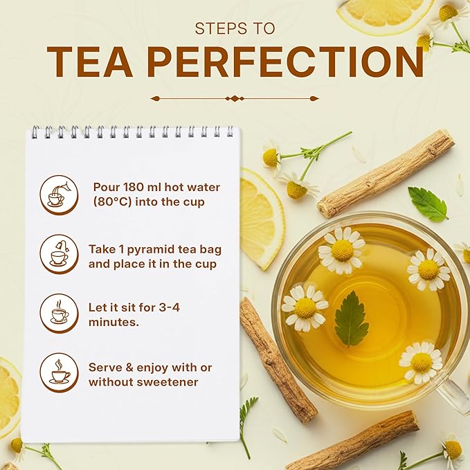 Tealeaf & Co. Honey Lemon Green Tea with Lemon & Honey Extract, Lemongrass, Licorice & Chamomile - Organic Green Tea Bags with Fresh Herbs and Spices - 100 Teabags (7.055oz/200gm) - Bloomnest