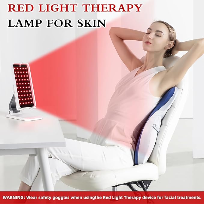 Red Light Therapy, Handheld Red Light Therapy for Face with Adjustable Stand, 660nm & 850nm Infrared Red Light Therapy Device at Home and Office Use SAVILER