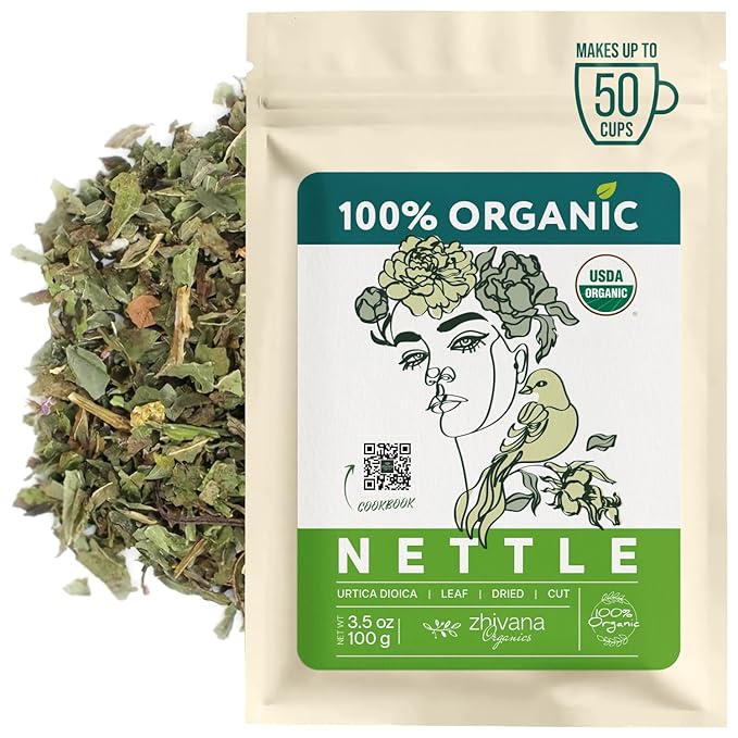 Organic Nettle Leaf Tea (3.5oz) - Stinging Nettle Tea Organic - Urtica Dioica Herb - Te de Ortiga – Natural Cleansing, Allergy, Fluid Balance - Bloomnest