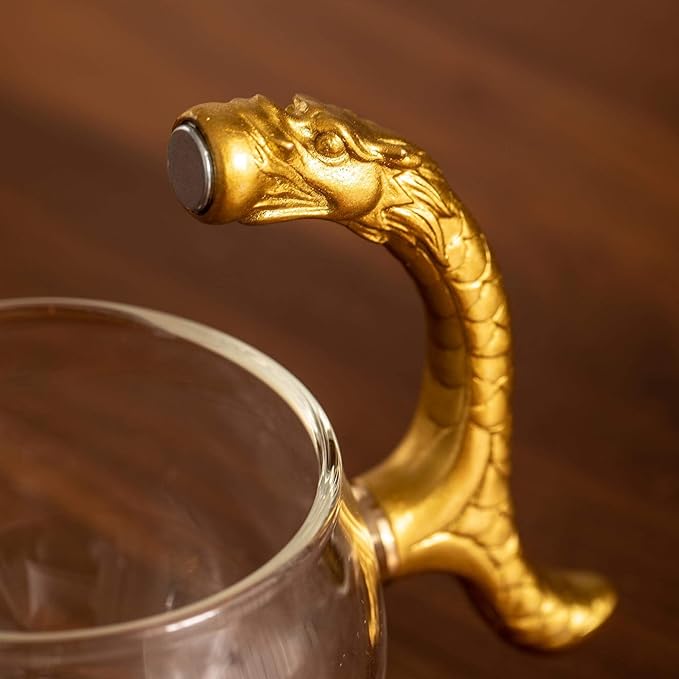 Glass Teapot Set with Infuser Semi Automatic Dragon Tea Set (Golden teapot) - Bloomnest