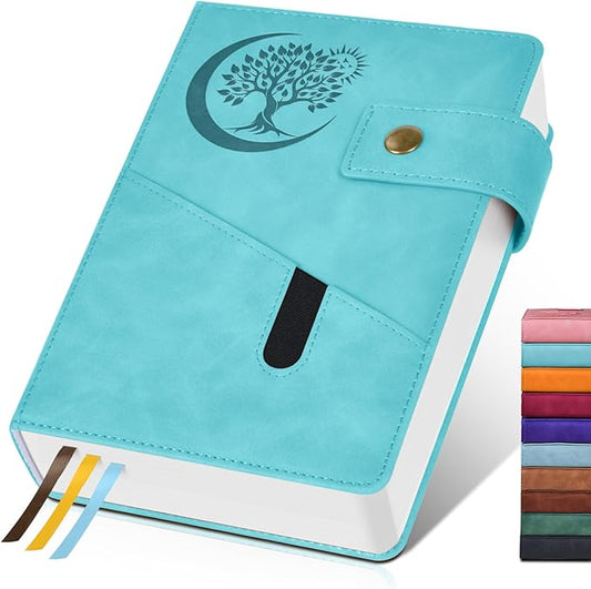 365 Page Thick Lined Journal Notebook for Men Women, B5 Large Leather Journals for Writing, Hardcover Notebooks for Work, School, Note Taking, Business, Travel Diary, College Ruled 7.6" x 10" - Bloomnest