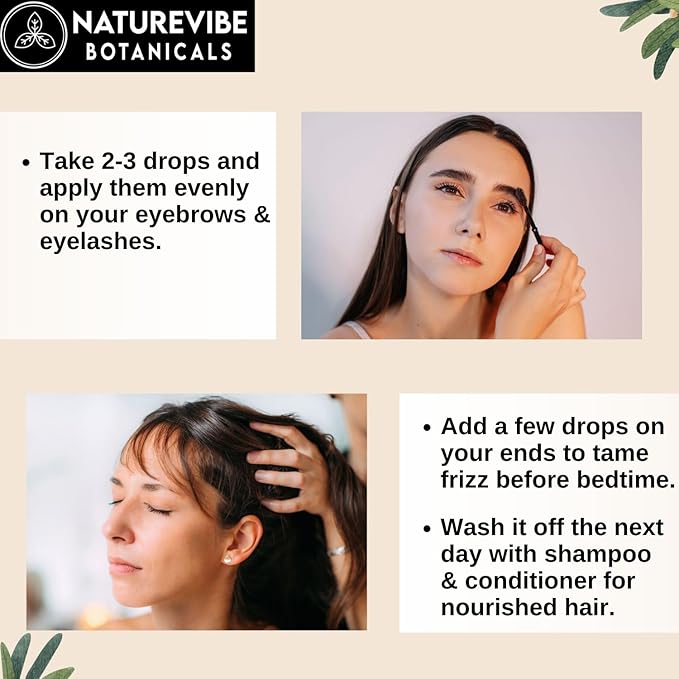 Naturevibe Botanicals Castor Rosemary Oil 32 Ounces | 100% Pure and Natural | Great for Skin Care and Hair Care - Bloomnest