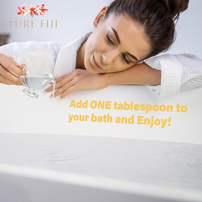 Pure Fiji Bath Oil, Conditioning Body Moisturizer with Natural Ingredients Bath Essential for Women Moisturizing Bath & Body Oil - Coconut Milk & Honey (8oz/236ml)