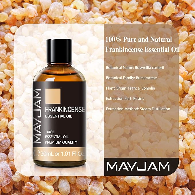 Frankincense Essential Oil 30ML/ 1.01FL.OZ, MAYJAM Pure Aromatherapy Frankincense Oil for Massage, Diffuser, Soap Making, Long Lasting Scents - Bloomnest