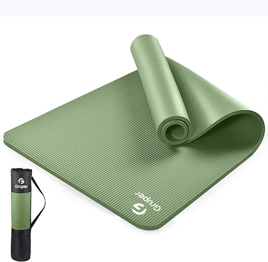 Yoga Mat Non Slip NBR Thick Yoga Mat, 72"L x 32"/24"W x 0.6"/0.4"TH (185cm x 80cm/61cm x 15mm/10mm), Anti-Tear Exercise Mat with Carrying Strap and Bag, Workout Mats for Yoga, Pilates, Floor Exercises - Bloomnest