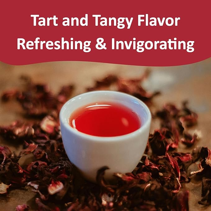 Ovikaso Tea, Hibiscus Tea Bags, Roselle Tea, 50 Pyramid Tea Bags, 2g/bag, 100% Natural, Non-GMO, No Caffeine, Brew Hot or Iced Tea, Baking, Cocktail, Rich in Antioxidants - Bloomnest