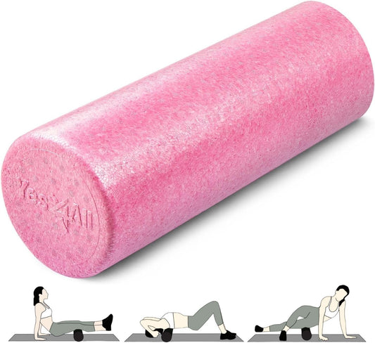 Yes4All High-Density EPP Round Back Roller Foam, Exercise Foam Roller for Yoga, Pilates & Stretching - 12, 18, 24, 36 inch