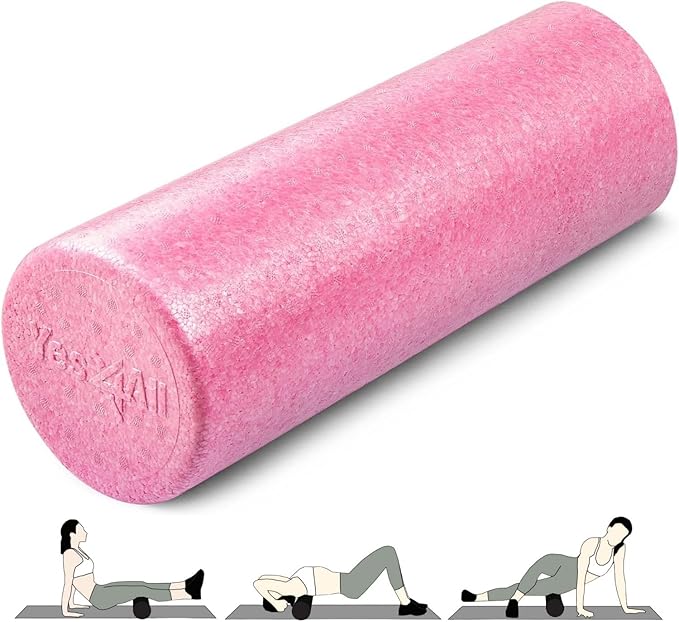 Yes4All High-Density EPP Round Back Roller Foam, Exercise Foam Roller for Yoga, Pilates & Stretching - 12, 18, 24, 36 inch - Bloomnest