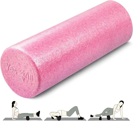 Yes4All High-Density EPP Round Back Roller Foam, Exercise Foam Roller for Yoga, Pilates & Stretching - 12, 18, 24, 36 inch - Bloomnest