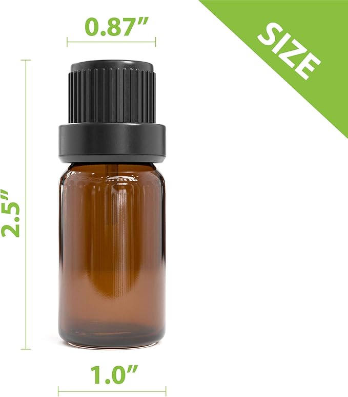 Wholesale Essential Oil Bottles Bulk - 270 Amber glass bottles With Caps and Droppers for Essential Oils, Aromatherapy, Perfume Samples, Mini 10 ml Glass Vials | Complete Carrier Oil Kit, DIY. VINEVIDA
