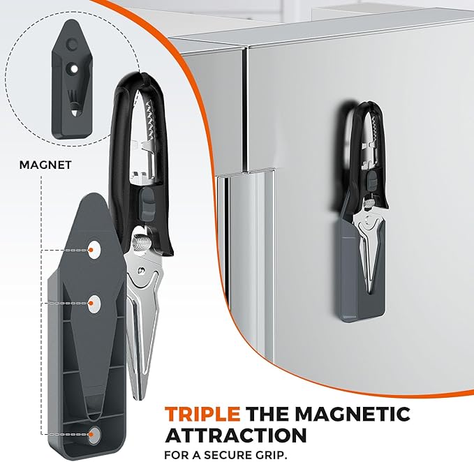 Multifunctional Kitchen Scissors - Kitchen Shears with Magnetic Holder & Safety Lock, Heavy Duty Poultry Shears, Stainless Steel for Chicken Meat Cutting Turkey, Vegetables - Bloomnest