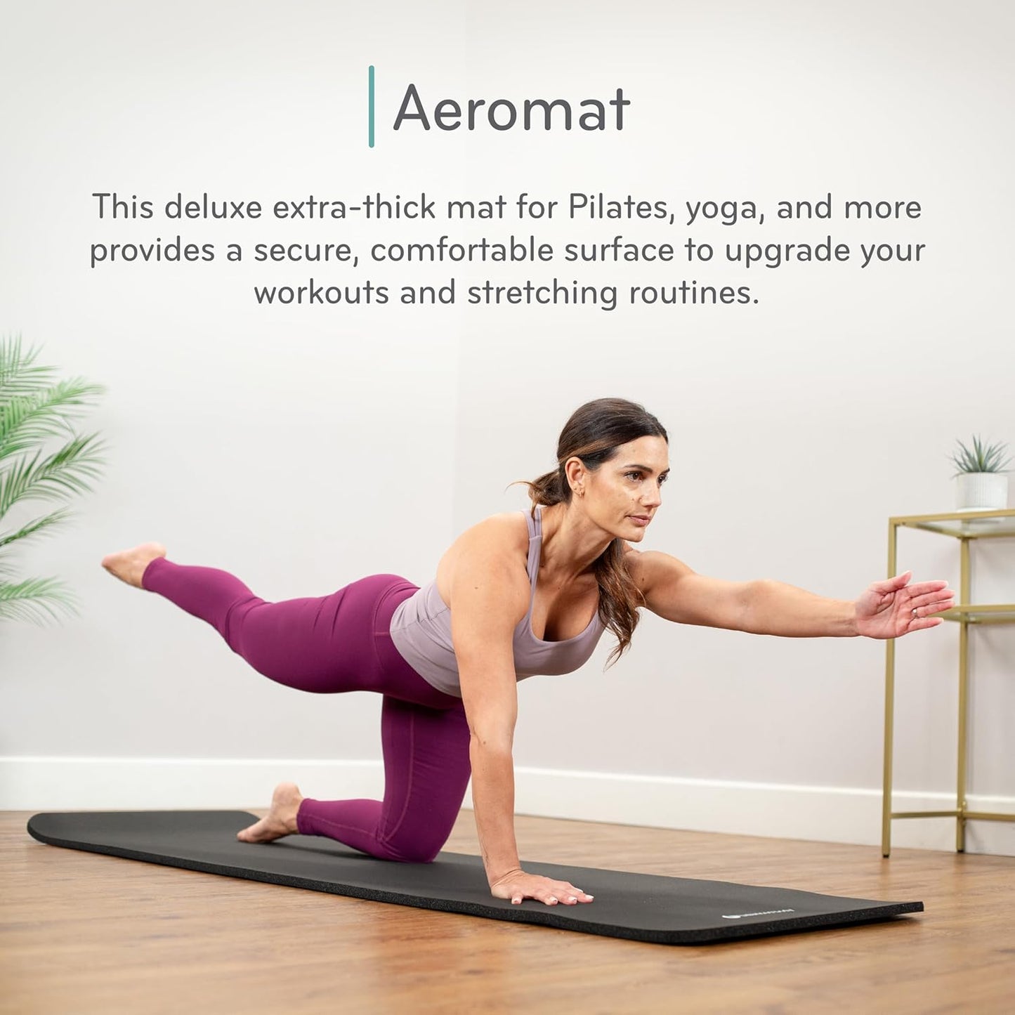 Balanced Body Aeromat Pilates and Yoga Mat for Floor Exercise, Extra-Thick Floor Workout Mat for Pilates or Yoga Exercises and Workouts, Studio or Home Gym Mat