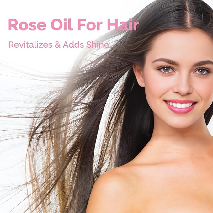 Rose Essential Oil 4 Oz, 100% Pure Natural Rose Oil for Diffuser, Skin, Hair, Body, Face Care, Perfume DIY - Bloomnest