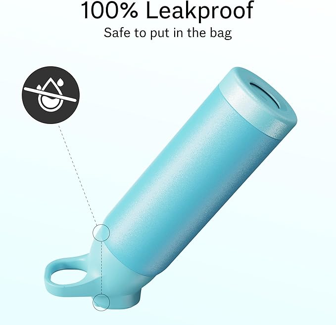 Insulated Water Bottle with Straw - Encool Stainless Steel Water Bottle, Reusable Leakproof and BPA-Free for Sports, Travel, Cold for 24 Hours, 24 oz, Mint Green ENCOOL
