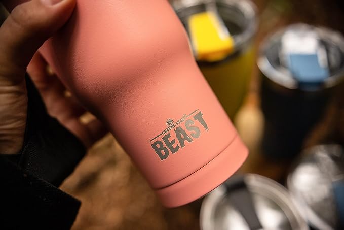 Beast 30 oz Tumbler Stainless Steel Vacuum Insulated Coffee Ice Cup Double Wall Travel Flask (Blossom Pink) - Bloomnest