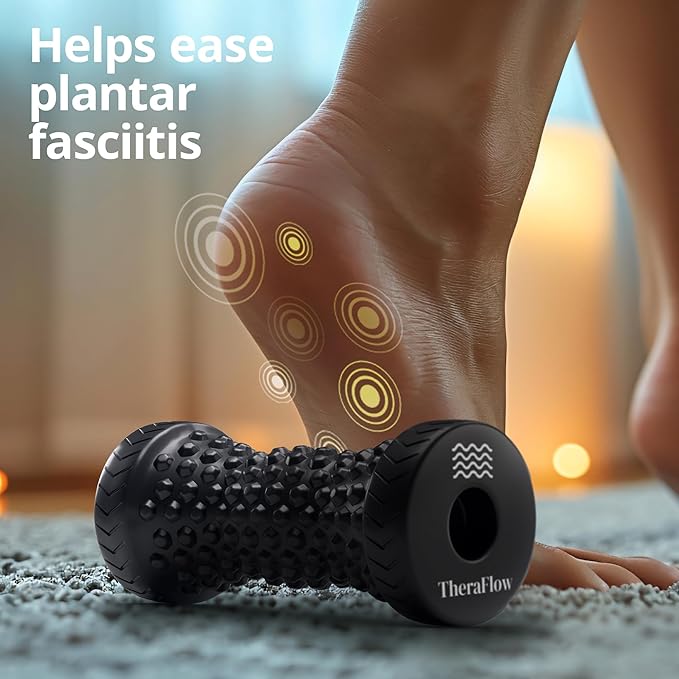 TheraFlow Foot Massager for Plantar Fasciitis Relief - Portable & Lightweight Foot Massager for Neuropathy Pain Relief for Feet, 360° Acupressure Nubs - Bloomnest