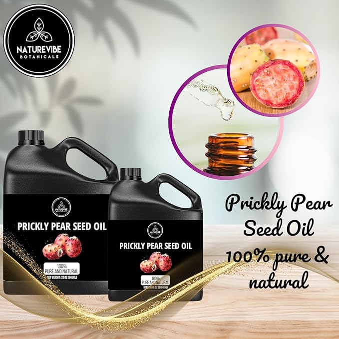 Naturevibe Botanicals Prickly Pear Oil 32 Ounces | 100% Pure and Natural | Great for Skin Care and Hair Care - Bloomnest