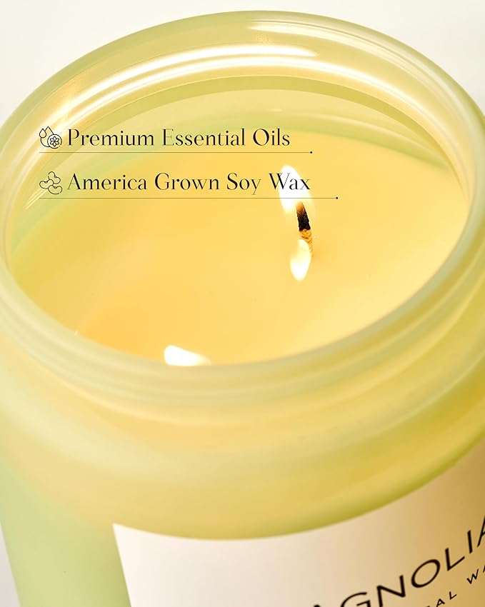 M&SENSE Magnolia Jasmine Romantic Scented Candle, 19.4oz 110 Hours Long Lasting Clean Non Toxic All Natural Soy Wax Candle for Relaxing & Stress Relief, 2 Wick Home Fragrance Gifts for Home Decor - Bloomnest