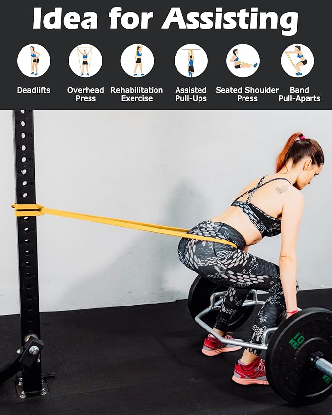Zacro Resistance Bands, 6 Resistance Levels Pull Up Assistance Bands, Exercise Bands for Men&Women, Heavy Duty Resistance Band Set with Door Anchor, for Working Out, Muscle Training, Physical Therapy - Bloomnest