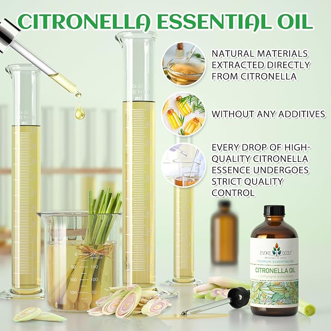 EVOKE OCCU Citronella Oil for Cleaning, Air Freshening, Add to Spray and Diffuser - 4 Fl Oz - Bloomnest