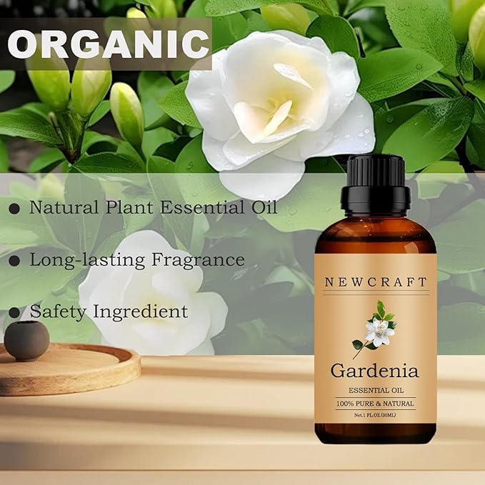 Gardenia Essential Oils, 100% Pure and Natural Essential Oil for Aromatherapy Diffuser - Gardenia/1 Fl Oz NewCraft