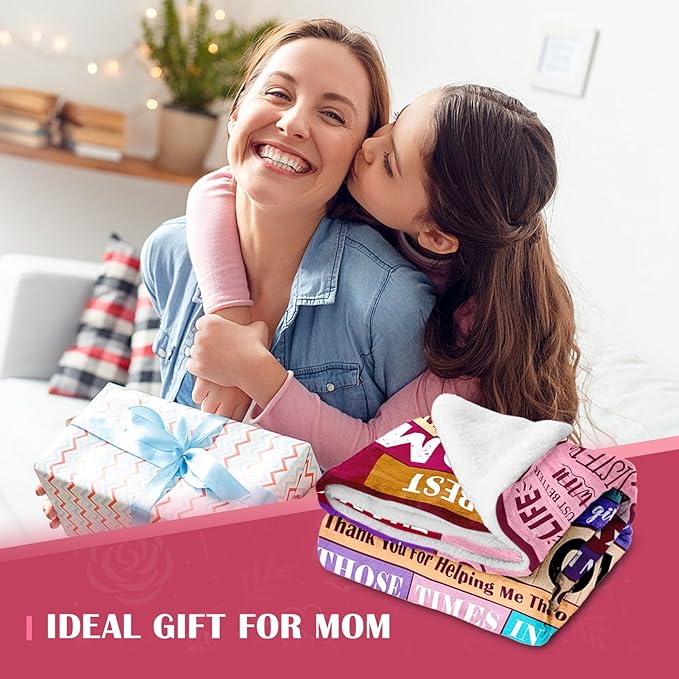 Mom Birthday Gifts from Daughter & Son - Best Mom Ever Gifts - Presents for Moms - Christmas Valentines Day Mothers Day Birthday Gift Ideas for Moms - Gift for Mother - To My Mom's Blanket 50"x60" - Bloomnest