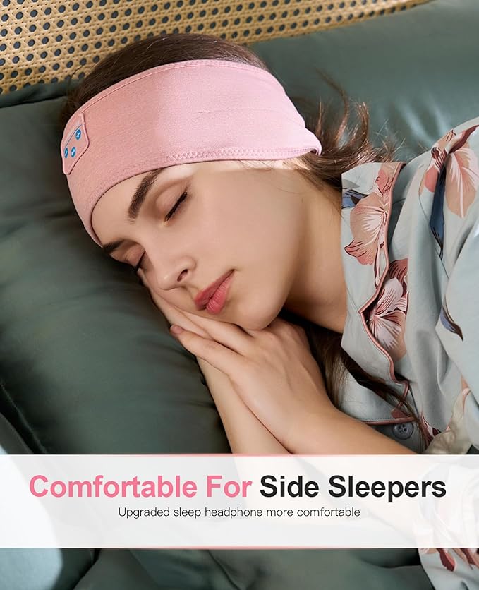 Sleep Headband - Bluetooth Sleeping Headphones for Side Sleepers, Wireless Eye Mask Tech Gadgets Gifts for Women & Men - Bloomnest
