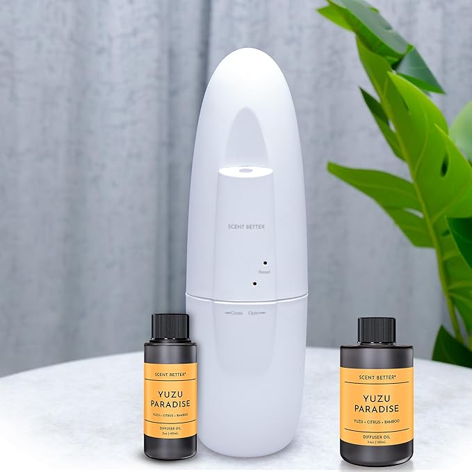 Scent Better Yuzu Paradise Aroma Essential Oil Blend: Aromatherapy Blend of Yuzu, Citrus, and Bamboo for Ultrasonic Diffusers & Nebulizers (3.3 Fl Oz, 100 mL) - Bloomnest