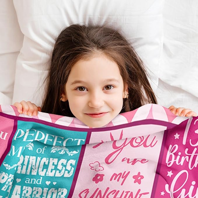 13th Birthday Gifts for Girls, 13 Year Old Girl Gifts, 13th Birthday Decorations for Girls, Gifts for 13 Year Old Girl, Teenager Girl Gift Ideas, Birthday Gifts for Teen Girls, Girls Blanket 50"x60" - Bloomnest