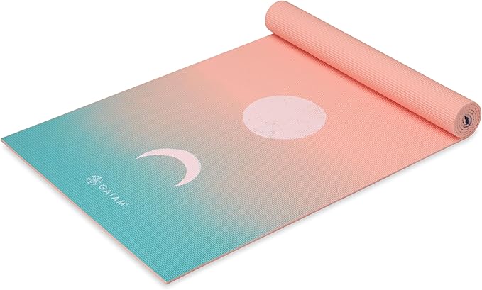Gaiam Yoga Mat - Premium 6mm Print Extra Thick Non Slip Exercise & Fitness Mat for All Types of Yoga, Pilates & Floor Workouts (68"L x 24"W x 6mm Thick) - Bloomnest