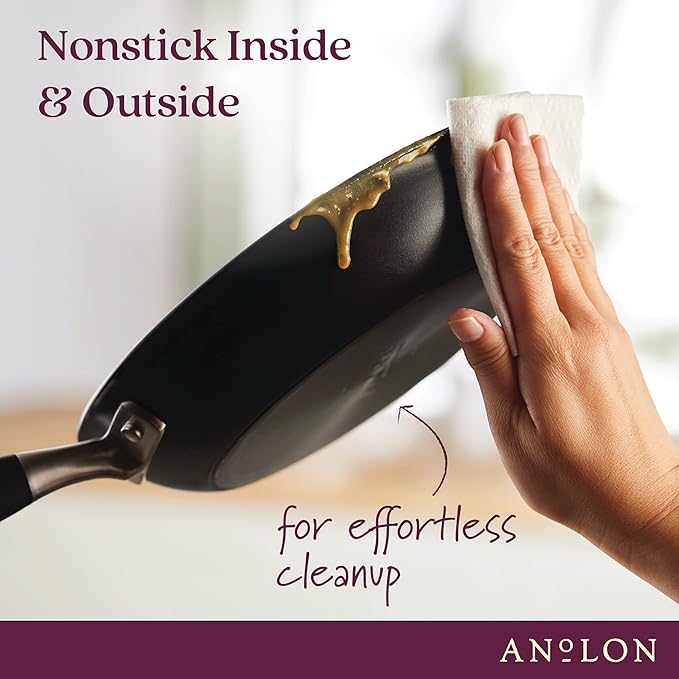 Anolon Advanced Home Hard-Anodized Nonstick Wide Stock Pot/Stockpot (7.5-Quart, Onyx) - Bloomnest