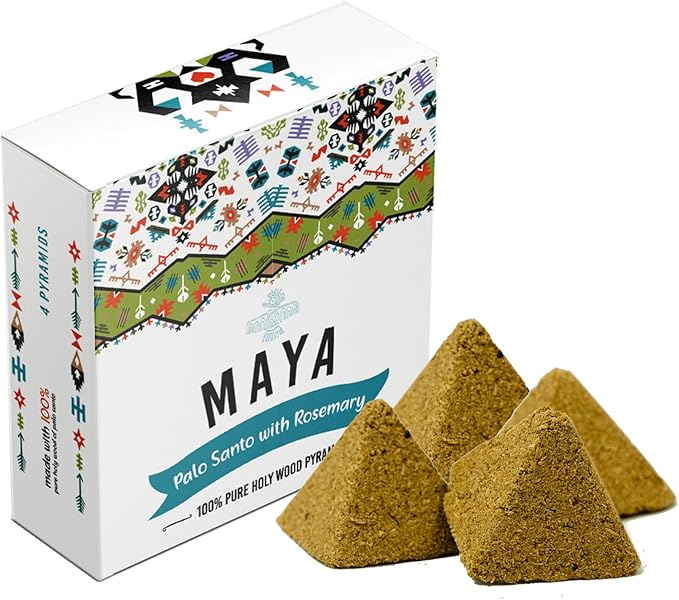 SOUL STICKS Maya Palo Santo Pyramid Incense Made from Powder for Cleansing Aromatherapy Spiritual Healing (Rosemary)
