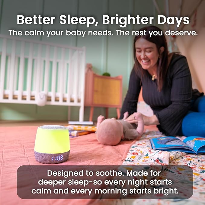 Babysense Dreamer 2.0 Baby Sound Machine with Night Light | 2nd Gen | 28 Soothing Sounds | Toddler Sleep Trainer | App-Controlled White Noise Machine | Sleep Timer | 2.4GHz WiFi | US Only - Bloomnest