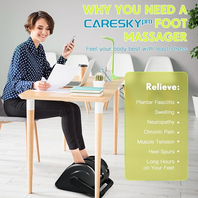 Foot Massager for Neuropathy, FSA Eligible HSA Feet Massager with Heat, 3-Heating for Circulation and Pain Relief, Deep Kneading Rolling for Calf-Feet-Arm Relaxation, Plantar Fasciitis - Bloomnest