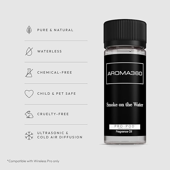 Aroma360 Pro Pod - Fragrance Oil Inspired Tobacco Vanille - Scent Includes Bergamot, Ginger & Vanilla - Smoke on The Water, 50mL/1.7 fl oz - Bloomnest