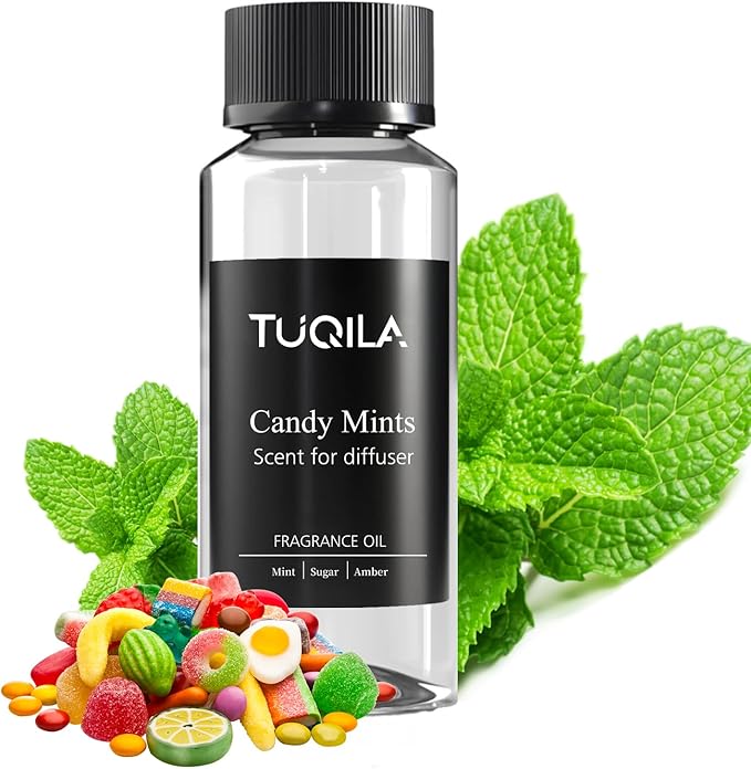 Hotel Waterless Diffuser Oil Candy Mints, Essential Scent Oil Usage Cold Air Waterless Diffuser, Luxury Scents Oils Fragrance Bottle120 ML Home Natural Flavour - Bloomnest