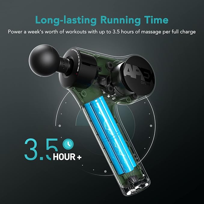 Opove Massage Gun Fascia Percussive Muscle Massager 14.5mm for Back Pain Relief Workout Recovery in Gym Home Office Daily Massage, Ergonomic for Effortless to Use, Apex Green - Bloomnest