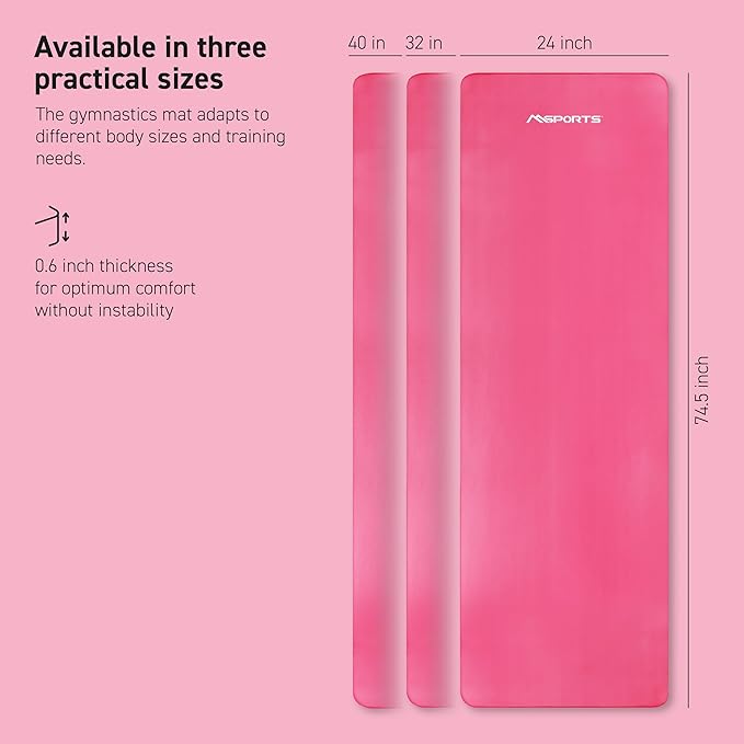 Yoga Mat Premium Non Slip Thick – Extra Comfortable Exercise Mat for Home Workouts, Pilates, Stretching & Gym – Cushioned NBR Foam, Gym Mat with Strap, for Women & Men - Bloomnest