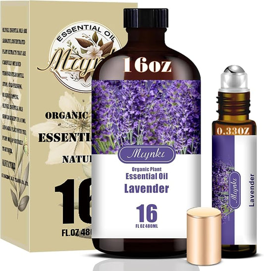 Lavender Essential Oil-Lavender Fragrance Oil 16.33oz (490ml)-100% Pure Natural Scent for Diffusers, Candles, Soap Making & Aromatherapy-Relaxing Home & Gift Essential Oil for Bath, Massage - Bloomnest