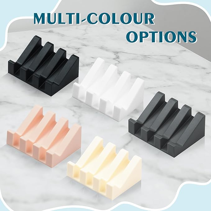 Silicone Soap Dish with Drain, Upgrade Double Suction Cups at The Bottom for Anti-Slip and Stability, Soap Dish Shower Waterfall Bar Soap Holder Tray with Drain Soap Holder (1, CreamWhite) - Bloomnest