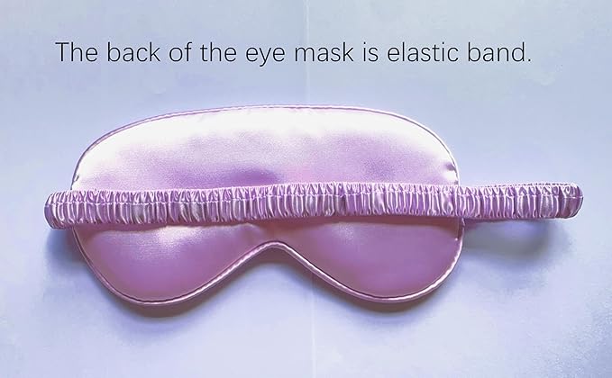 Silk Eye Mask for Sleeping - Satin Eye Cover with Silk Storage Bag Purple - Bloomnest