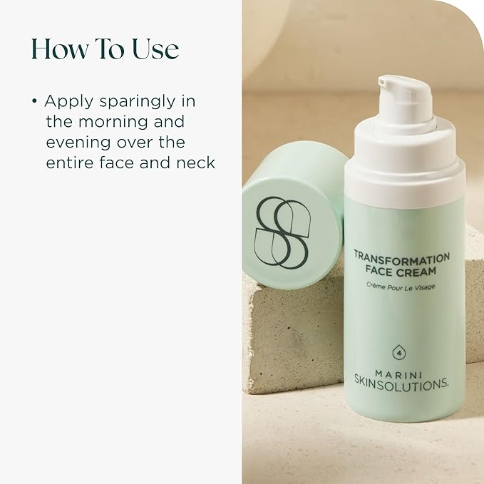 Marini SkinSolutions Transformation Face Cream - Advanced Moisturizer with Anti-Aging Peptides, Growth Factors & Hyaluronic Acid - Cruelty Free - Made in the USA - 1 oz - Bloomnest