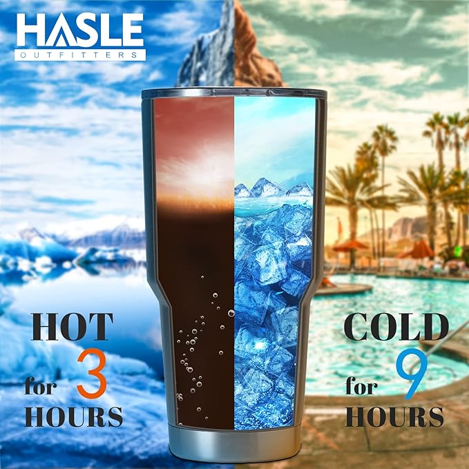 HASLE OUTFITTERS 30oz Stainless Steel Tumbler, Double Wall Vacuum Insulated Travel Mug Tumbler, Durable Insulated Coffee Mug, Gift Box Set (Amey Green, 8) - Bloomnest