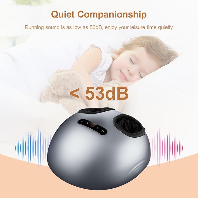 Foot Massager Machine with Heat, Double Shear Massage Core, Shiatsu Feet Massager with Airbag Full Wrapped, Plantar Fasciitis Massage, Automatic Foot Kneading Points, Gifts for Family and Friends - Bloomnest
