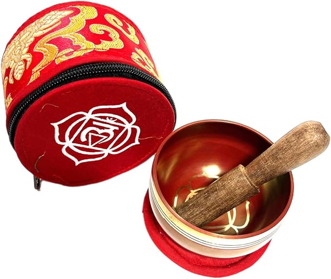 3 inches Root Chakras Singing Bowl Meditation Bowls for Relaxation and Healing (Root Chakras, 3 Inch) - Bloomnest