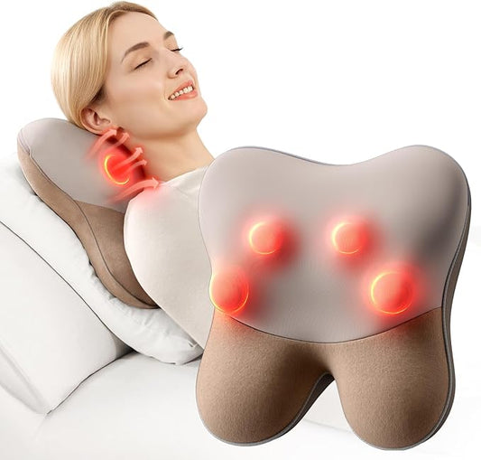 BOB AND BRAD Back Massager with Heat FSA Eligible, EZBack Corded Neck Massager for Pain Relief Deep Tissue, Shiatsu Back Shoulder and Neck Massage Pillow, Full Body Use, Ideal Gifts for Women Men - Bloomnest