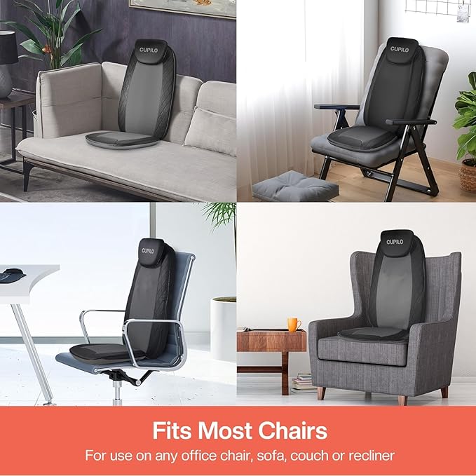 Back Massager for Pain Relief Deep Tissue - Shiatsu Back Massager with Heat for Chair, Massage Chair Pad, Back Support Inflatable Flap Chair Massage Seat Cushion, Gifts for Men Dad - Bloomnest