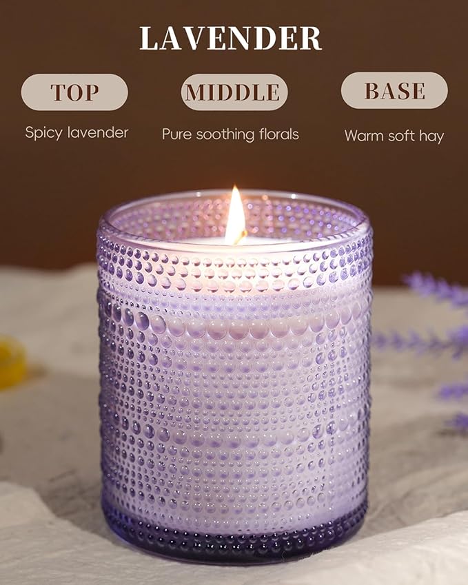 Lavender Scented Candles for Women Gift, Mother's Gift 60 Hours Aromatherapy Candle, Soy Candles for Home Scented, Birthday Gifts Mothers Day Candle for Home - Bloomnest