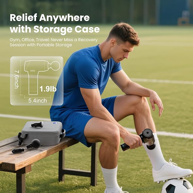 BOB AND BRAD T2 Massage Gun, Deep Tissue Percussion Muscle Massage Gun for Back and Neck, Upgraded 4000 mah Battery, Handheld Electric Back Massager for Athletes Pain Relief - Bloomnest