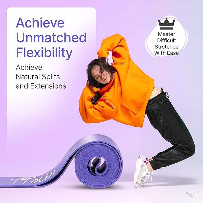 Premium Stretch Bands for Dancers - Flexibility & Ballet Stretching Band, Dance Equipment for Splits & Strength, Ideal Gifts for Ballet, Gymnastics, Cheerleading, Yoga and Pilates Training Stuff - Bloomnest